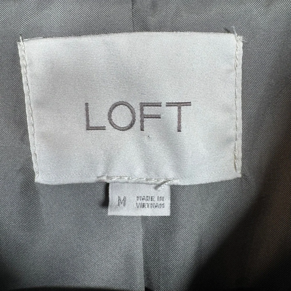 LOFT Women's Grey‎ Herringbone Wool Blend Peacoat Jacket Size Medium